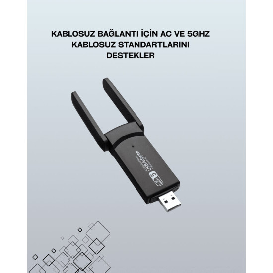 Realtek Chipsetli 5G Destekli Yüksek Hızlı Ağ Adaptörü