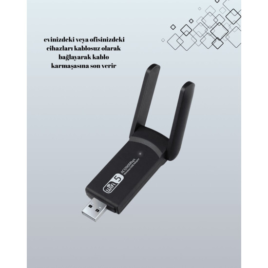Realtek Chipsetli 5G Destekli Yüksek Hızlı Ağ Adaptörü