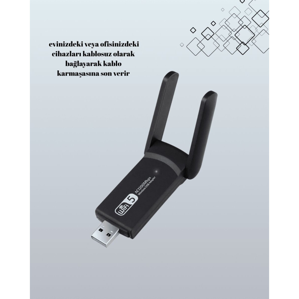 Realtek Chipsetli 5G Destekli Yüksek Hızlı Ağ Adaptörü