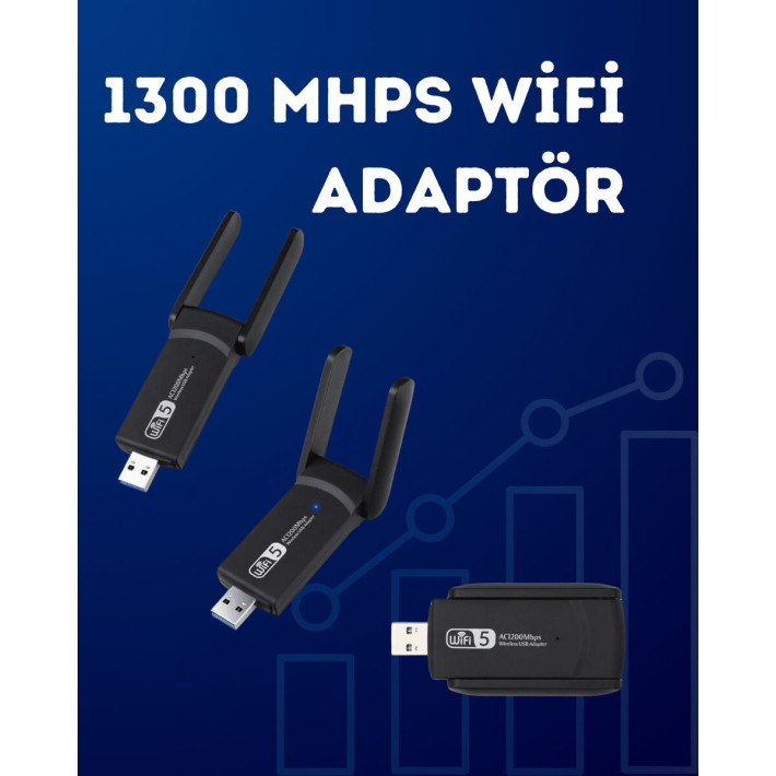 USB WiFi Adaptör – 1200 Mbps Hız