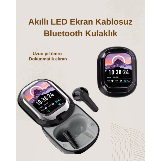 Kişiselleştirilebilir LED Ekranlı Bluetooth Kulaklık – Oyun & Müzik Mo