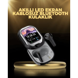 Kişiselleştirilebilir LED Ekranlı Bluetooth Kulaklık – Oyun & Müzik Mo