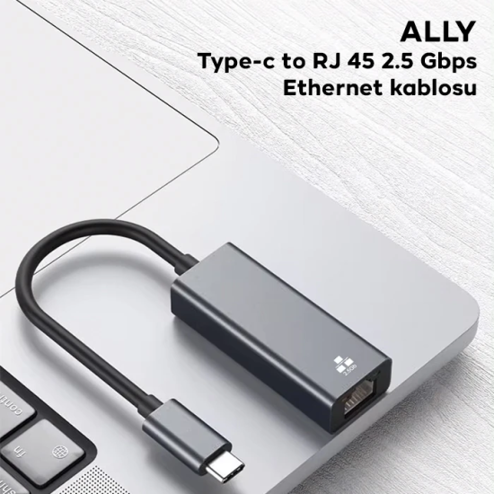 ALLY Type-c to RJ 45 2.5 Gbps Ethernet kablosu