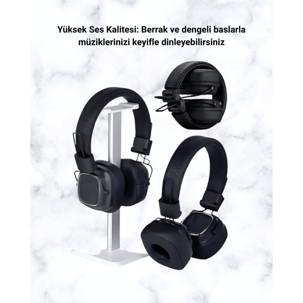 Bluetooth 5.3 Rainbow Işıklı Kulak Üstü Kablosuz Kulaklık
