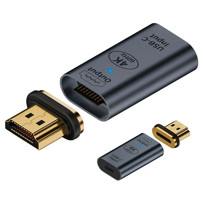 ALLY HDMI To Type-c 4K 60Hz Mıknatıs Başlıklı Çevirici Otg Adaptör