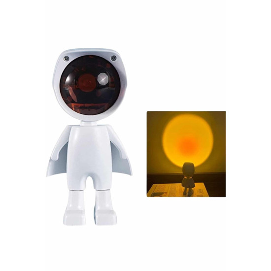 Gün Batımı Efekti Sunan Astronot LED Masa Lambası