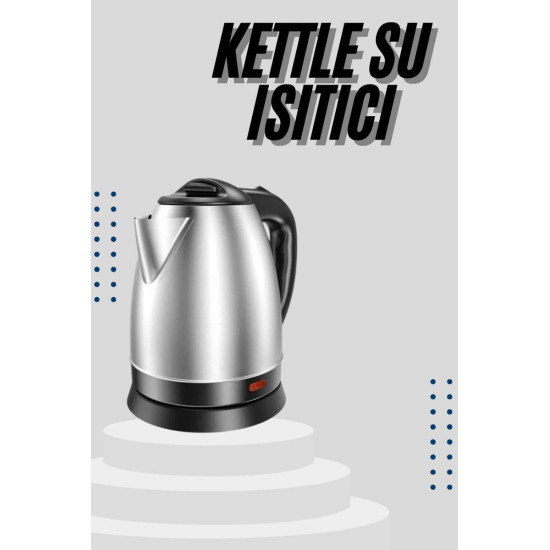 Kettle C F Tipi 220-240V Paslanmaz Çelik Elektrik Kablolu Otomatik Kap