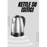 Kettle Su Isıtıcı C F Priz Uyumlu 220 - 240 V Paslanmaz Çelik Kablolu