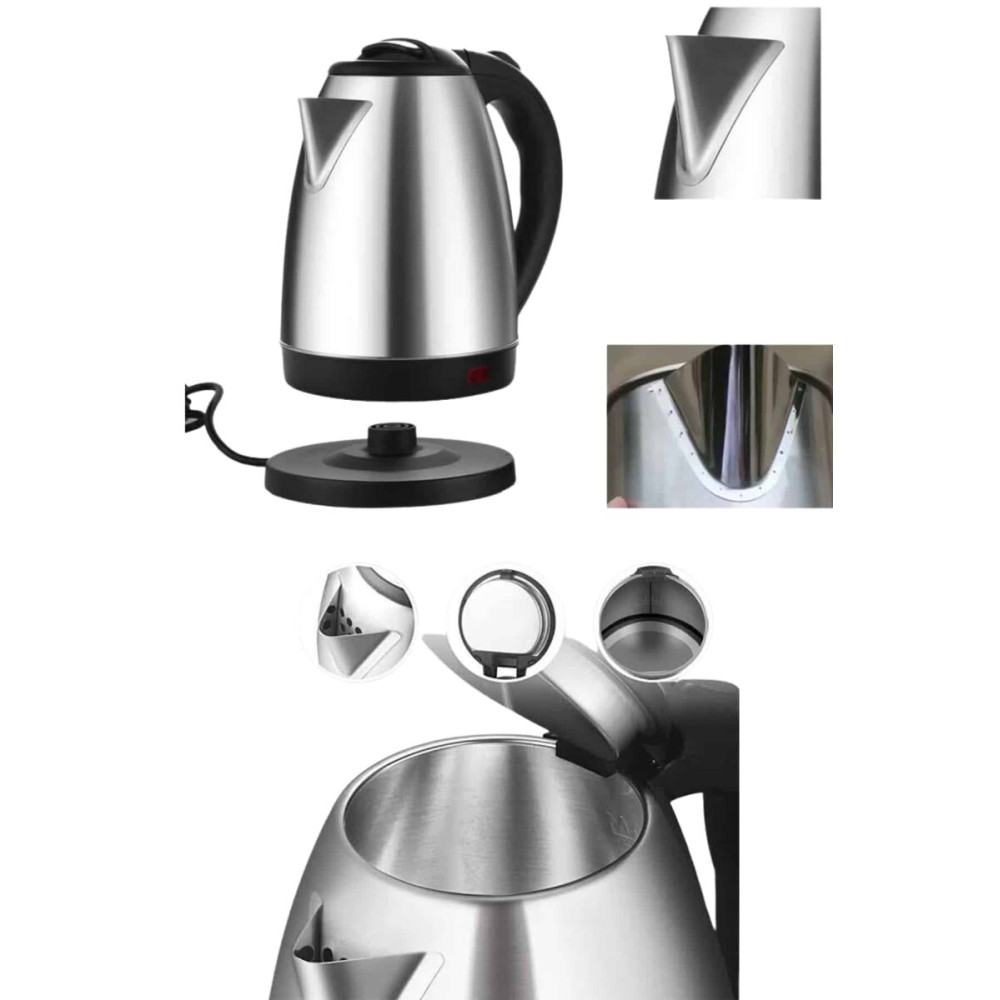 Kettle Su Isıtıcı C F Priz Uyumlu 220 - 240 V Paslanmaz Çelik Kablolu