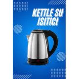 Elektrikli Paslanmaz Çelik Su Isıtcı Çelik Kettle 1.8 Lt. Uzun Ömürlü