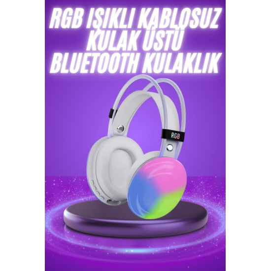 RGB Aydınlatmalı Kablosuz Bluetooth Oyuncu Kulaklığı