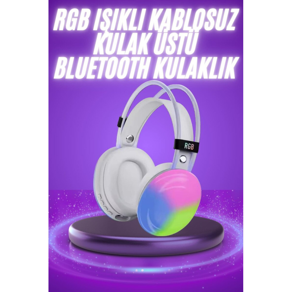 RGB Aydınlatmalı Kablosuz Bluetooth Oyuncu Kulaklığı