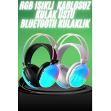 Yeni Nesil Kulak Üstü Kablosuz Uzun Ömürlü RGB Işıklı Bluetooth Kulakl