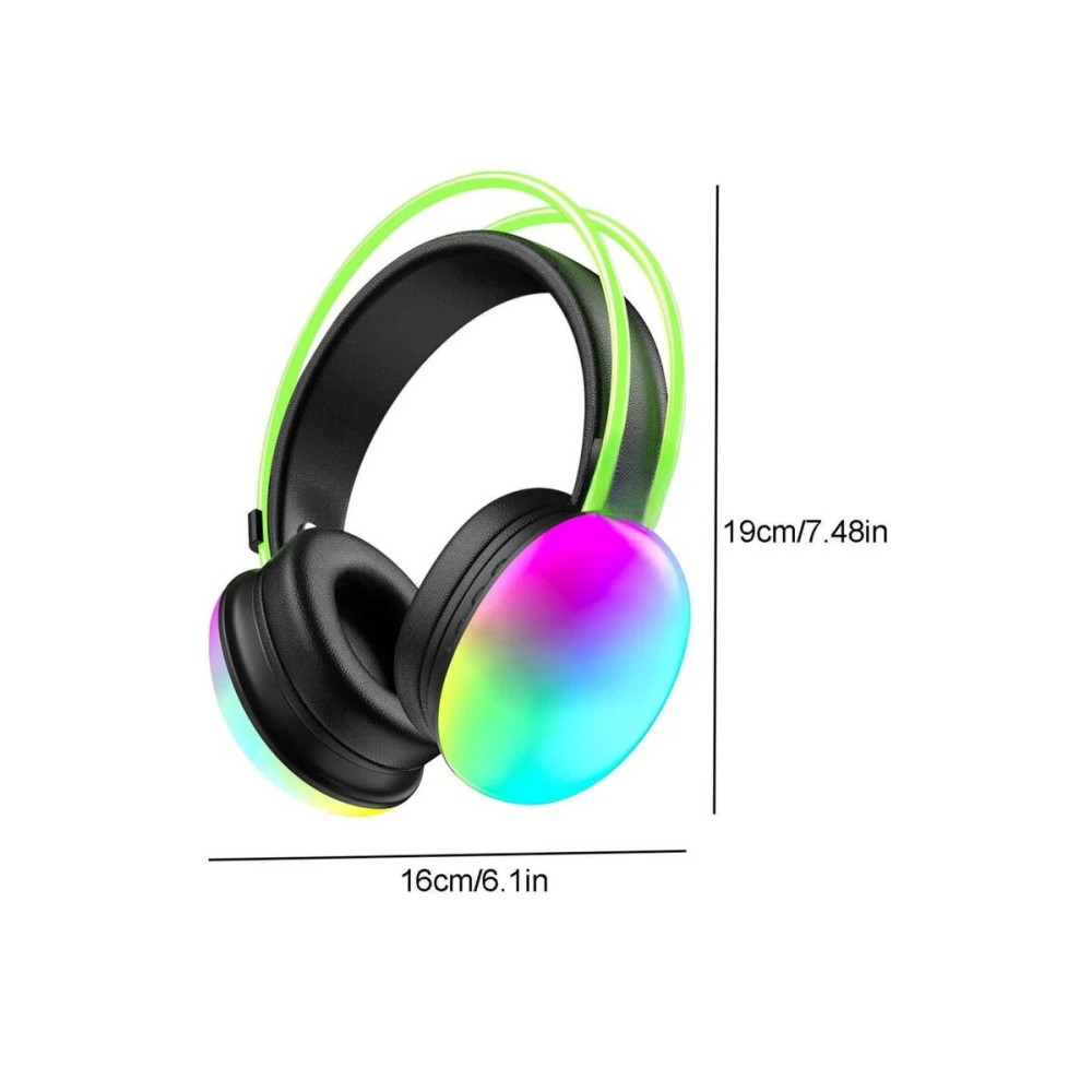 RGB Işıklı Yüksek Ses Kaliteli Kablosuz Kulak Üstü Bluetooth Kulaklık