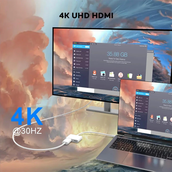 ALLY İPhone 15 Type-c to Type-c + HDMI Çevirici Kablo Dijital AV Adapt