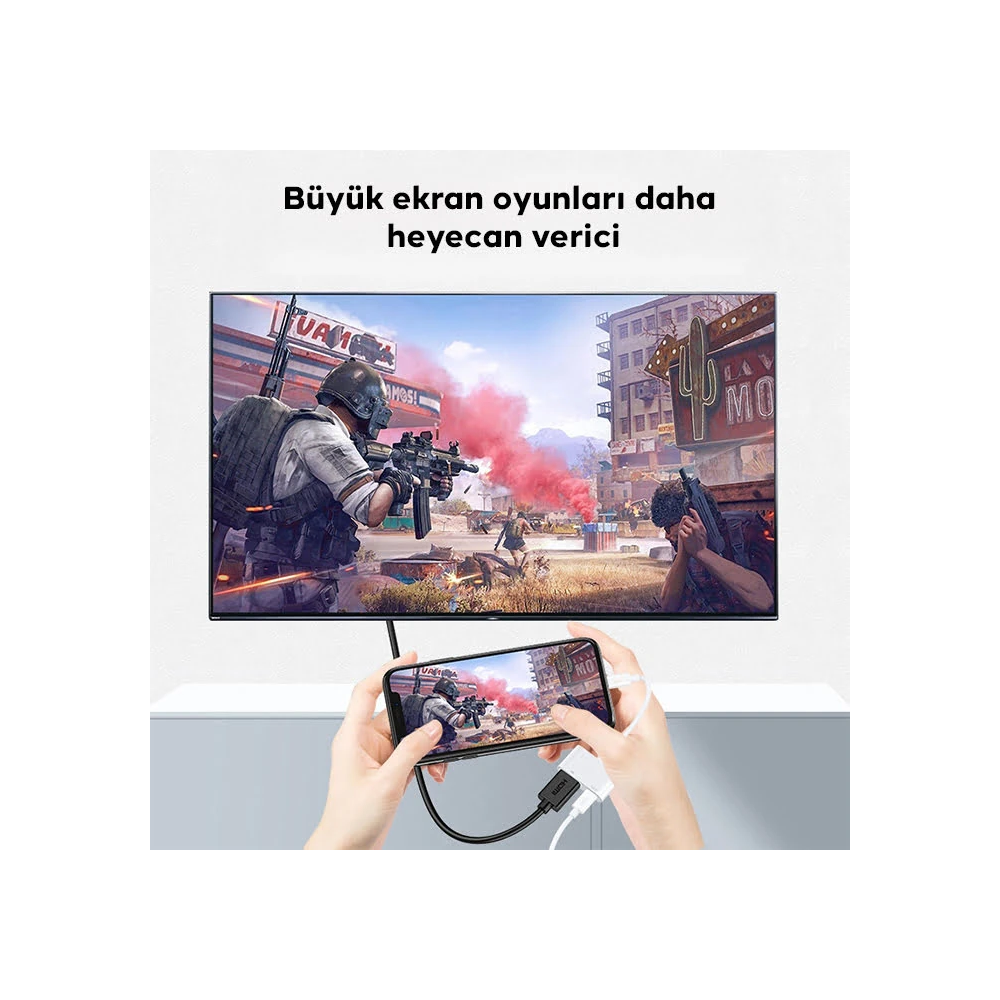 ALLY İPhone 15 Type-c to Type-c + HDMI Çevirici Kablo Dijital AV Adapt