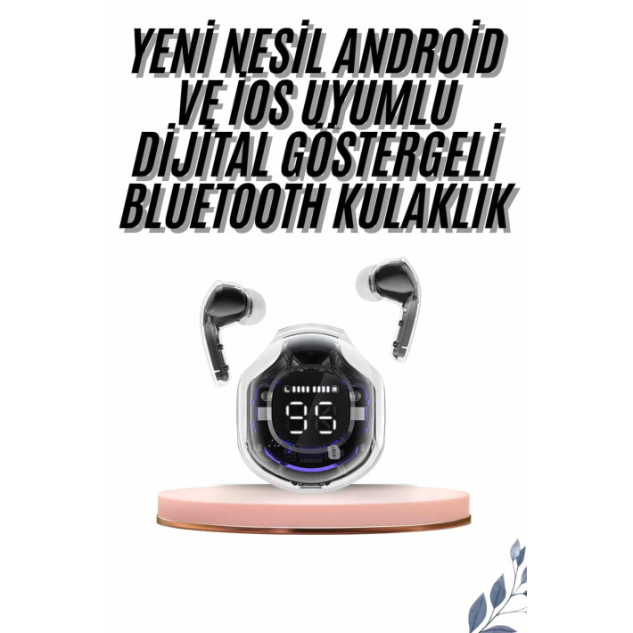 Bluetooth 5.3 Kablosuz Kulaklık HiFi Stereo ve Ekstra Bass Dijital Ekr