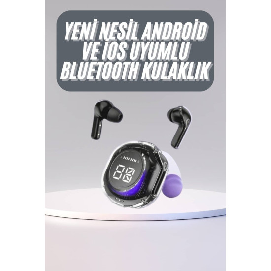 Kulak İçi Bluetooth Kulaklık ANC ENC Özellikli Şarj Göstergeli Kablosu