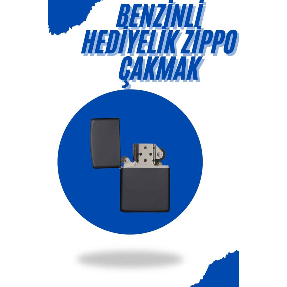 Hediyelik Zarif Siyah Benzinli Çakmak