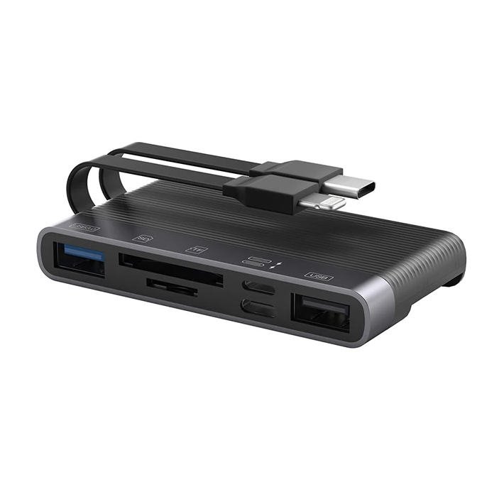 ALLY NK-1048HD 6in1 USB + Type-C + Lightning + SD-TF Kart Okuyucu Çevi