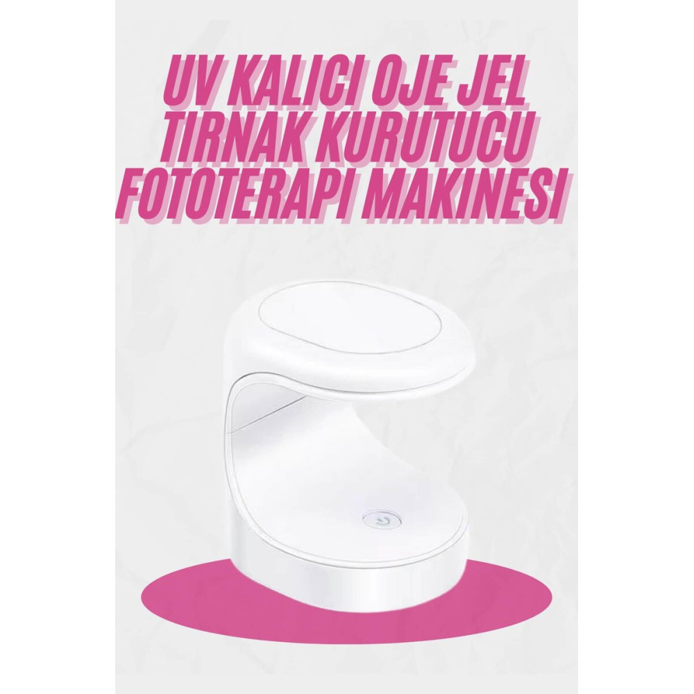 Seyehat Tipi Mini Oje Kurutucu Ultraviole Mor Işık Protez Tırnak Kurut