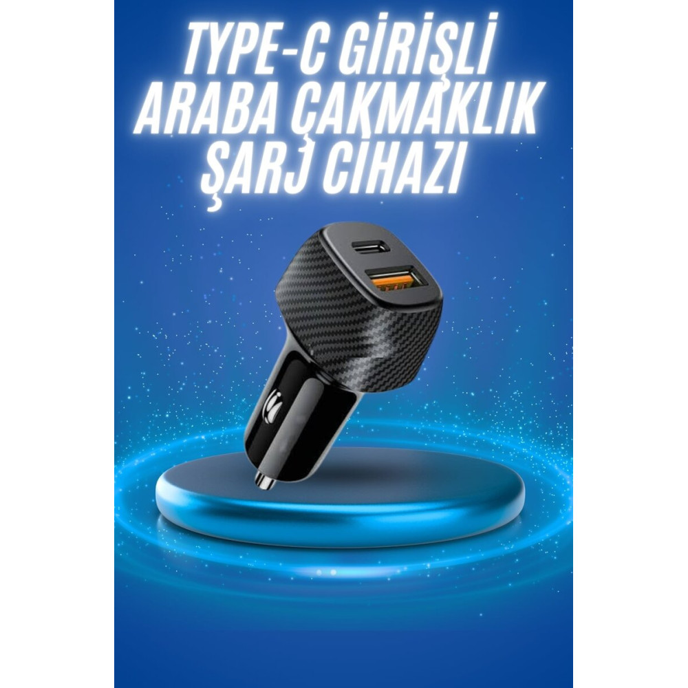 38W Oto Çakmaklık Araç Içi Şarj Cihazı Hızlı Şarj Uzun Ömürlü