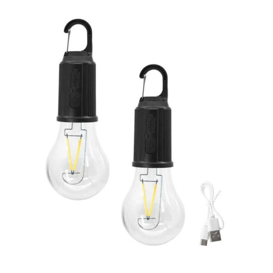Çok Amaçlı Kamp Feneri USB Şarjlı Çift Işık Kaynaklı Güç Ekranlı LED A