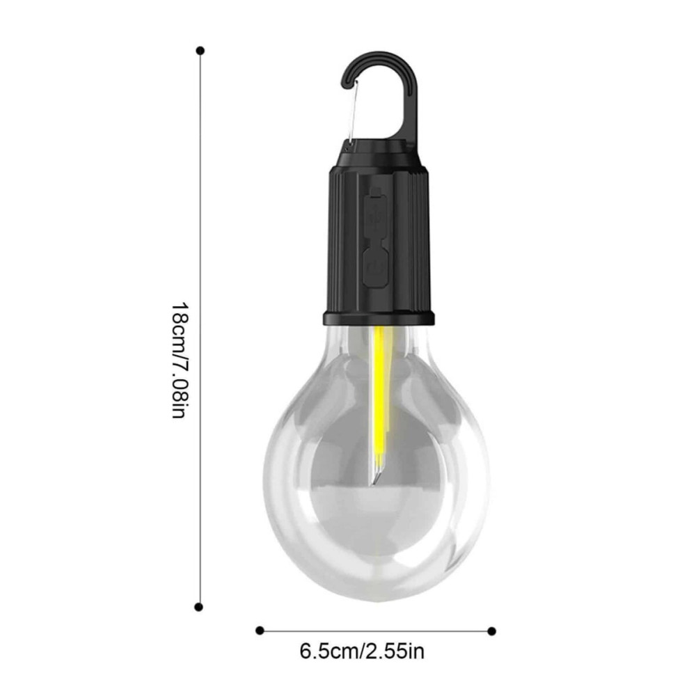 Şarjlı Dekoratif Kamp Lambası Askılı Ampul Led Işık Type-C Girişli