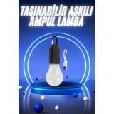 Taşınabilir Şarjlı Led Ampul Askılı Lamba Kamp Bahçe Lambası