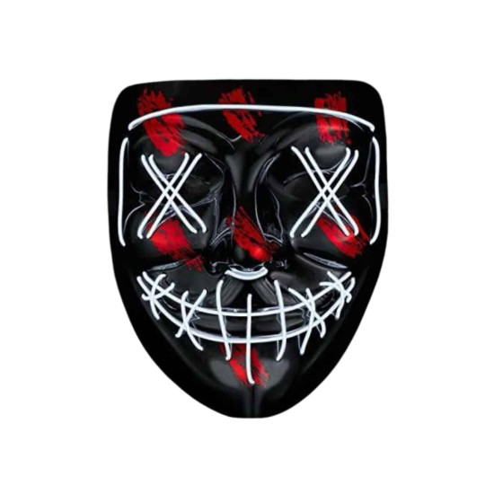 Hallowen Parti Maskesi Neon Led Işıklı Maske 3 Modlu Cadılar Bayramı M