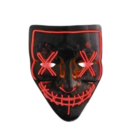 Hallowen Parti Maskesi Neon Led Işıklı Maske 3 Modlu Cadılar Bayramı M