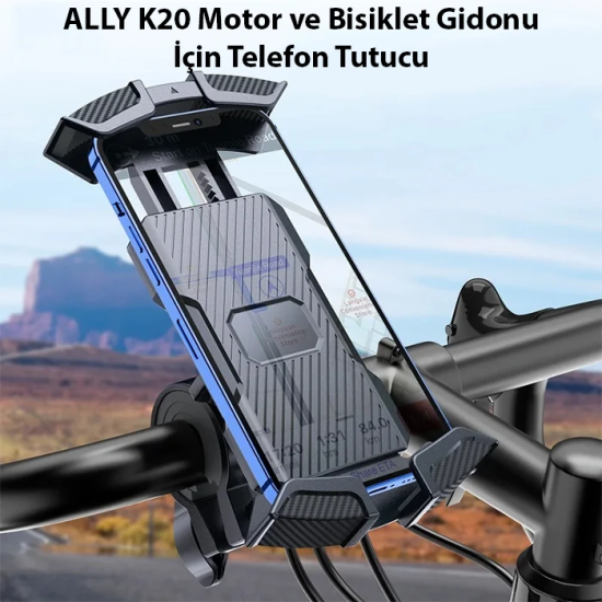 ALLY K20 Motor ve Bisiklet Gidonu İçin Telefon Tutucu