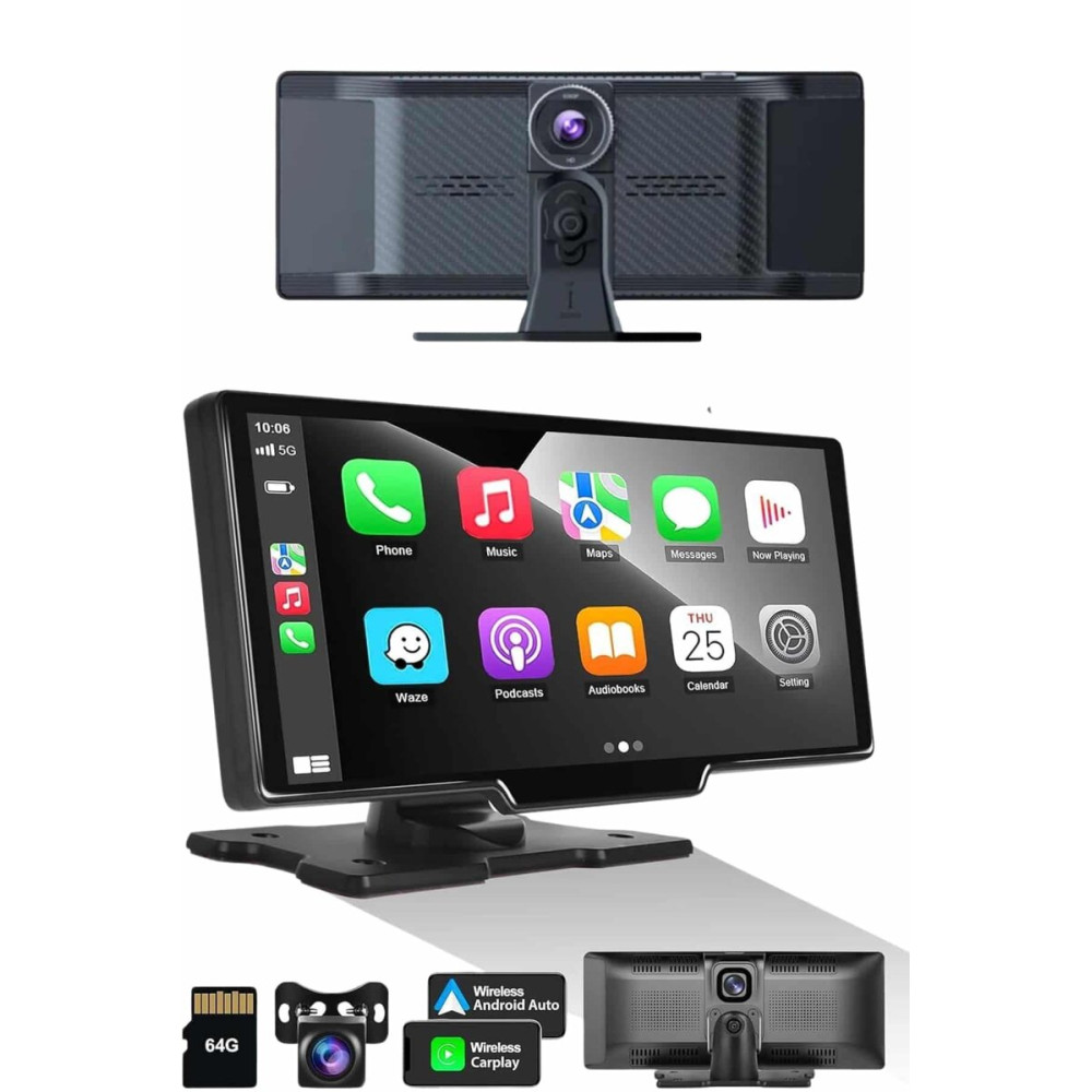 4K Ultra Araç İçi Ön ve Arka Kameralı Ekran HD 2 Kameralı Torpido Üstü