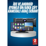 Ultra Araç İçi Ön ve Arka Kameralı Ekran HD 2 Kameralı Torpido Üstü Ar