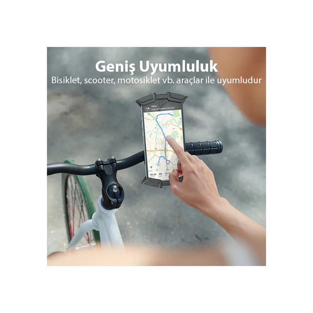 ALLY K20 Motor ve Bisiklet Gidonu İçin Telefon Tutucu