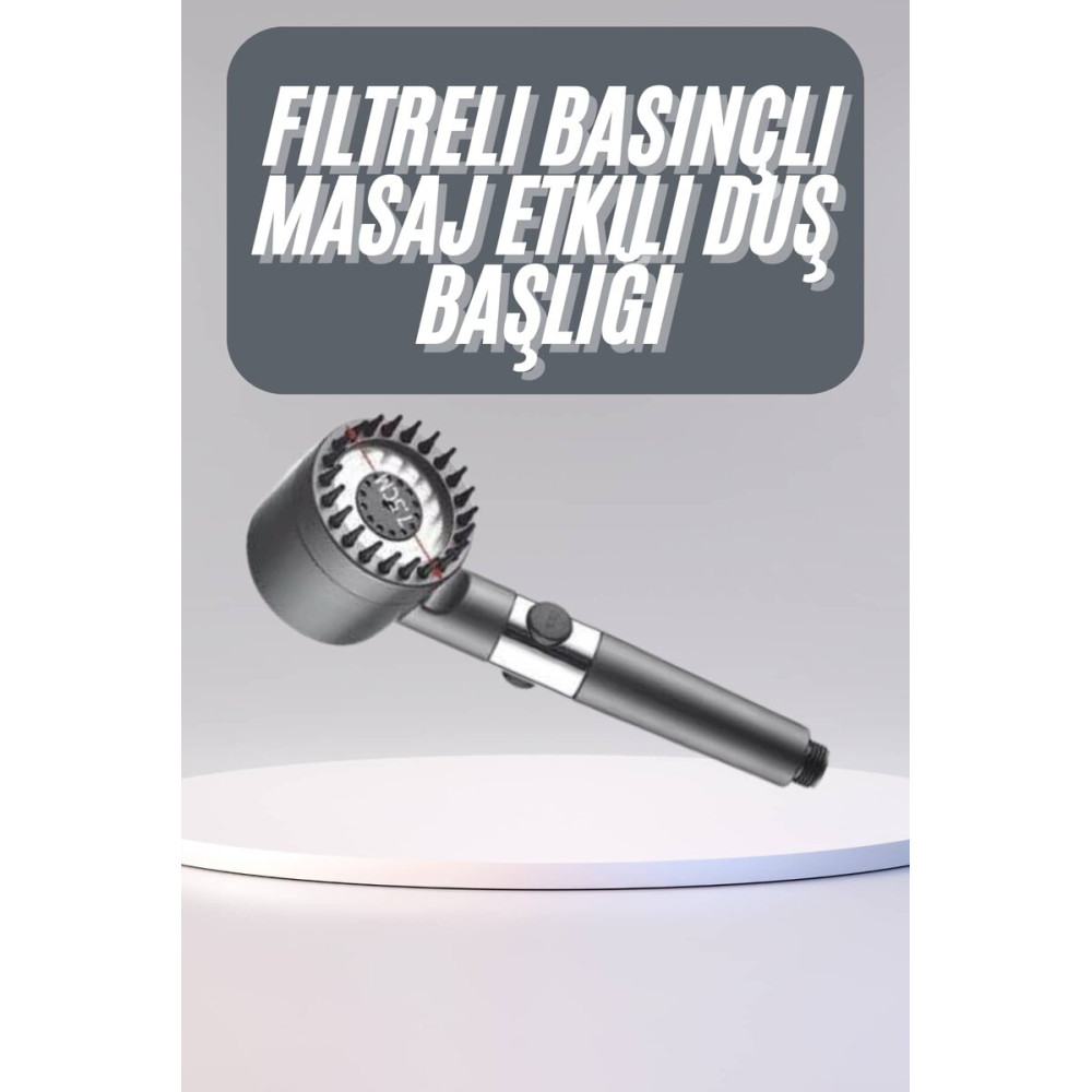 Yüksek Performanslı Masaj Etkili Su Tasarruflu Duş Başlığı Krom Kaplam