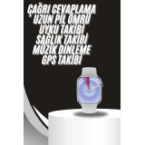Akıllı Saat Gümüş Kasa Bluetooth Kulaklık Hediyeli Çok Fonksiyonlu İki
