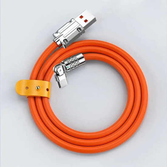 ALLY 180° Dönebilen USB To Type-C 120W Hızlı Şarj Kablosu 1 Metre