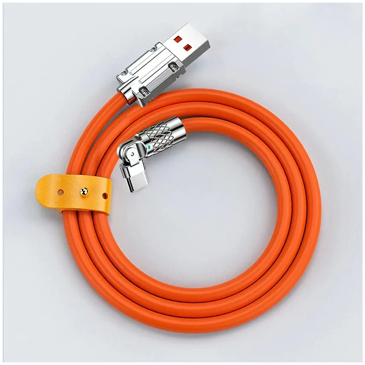 ALLY 180° Dönebilen USB To Type-C 120W Hızlı Şarj Kablosu 1 Metre