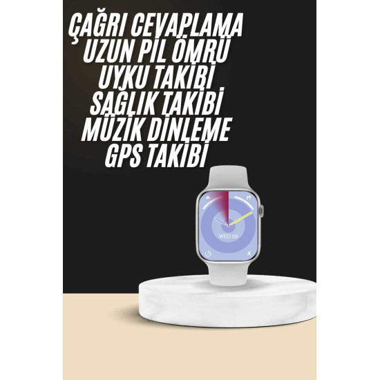 Akıllı Saat Kulaklık Hediyeli Uyku ve Sağlık Takibi Yapabilen Uzun Ömü