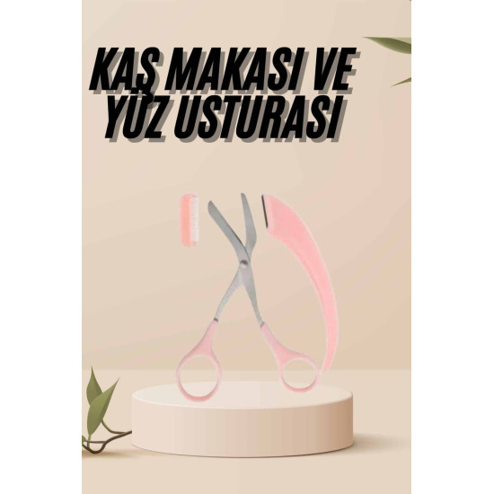 Taraklı Kaş Bıyık Makası Ve Kaş Ustura Seti Kaş Bıyık Tüy Alma Epilasy