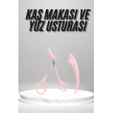 2'li Kaş Bakım Seti Taraklı Kaş Makası Ve Kaş Usturası Kaş Şekillendir