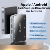 ALLY MH-319 Type-c 2 İN 1 Canlı Yayın İçin Dönüştürücü Live Converter