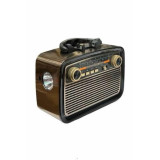 Nostalji Radyo Bluetooth Hoparlör USB-SD Kart Giriş Led Fener Işıklı B
