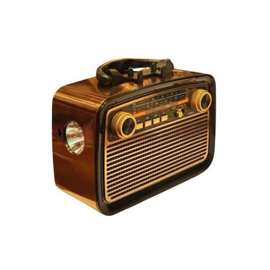 Nostalji Radyo Bluetooth Hoparlör USB-SD Kart Giriş Led Fener Işıklı B