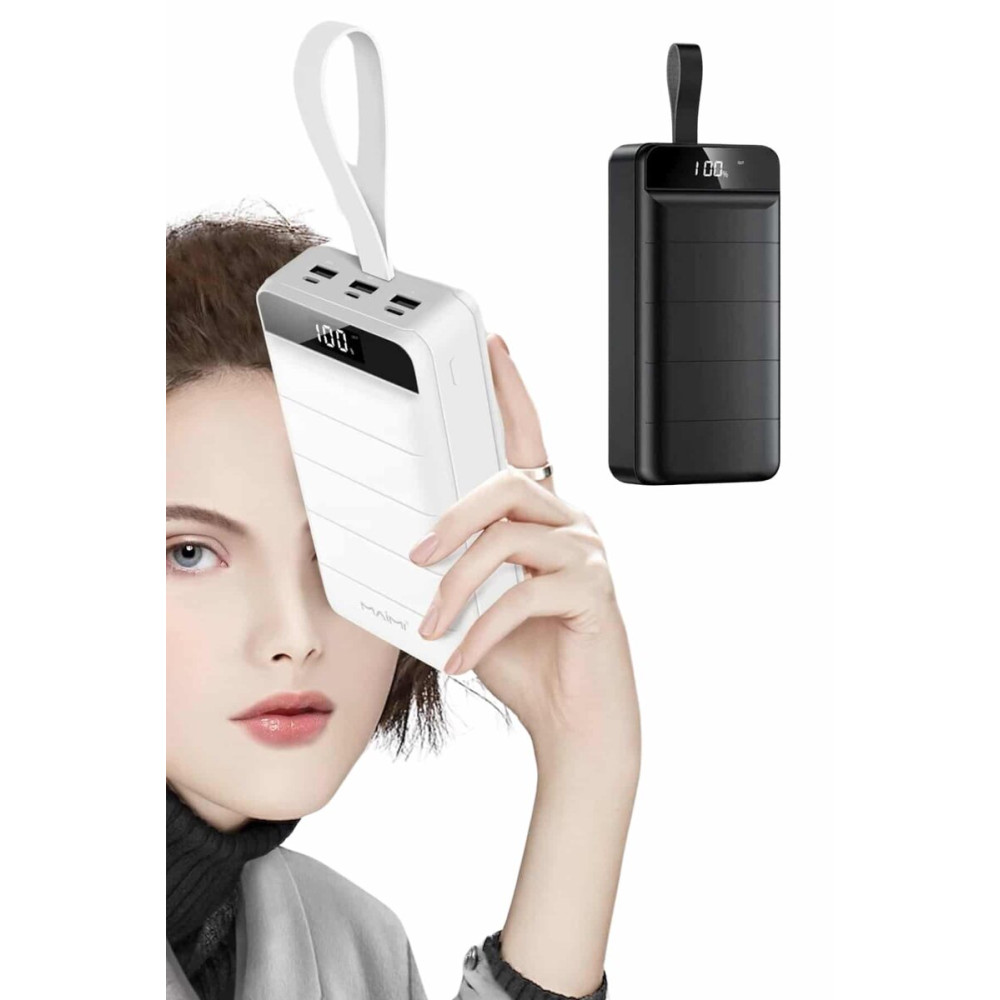 50.000 Mah Powerbank Turbo Hızlı Led Göstergeli Android İOS Uyumlu Taş