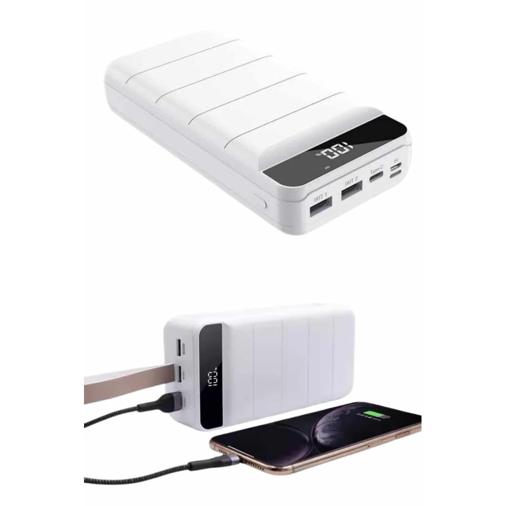 50.000 Mah Powerbank Turbo Hızlı Led Göstergeli Android İOS Uyumlu Taş