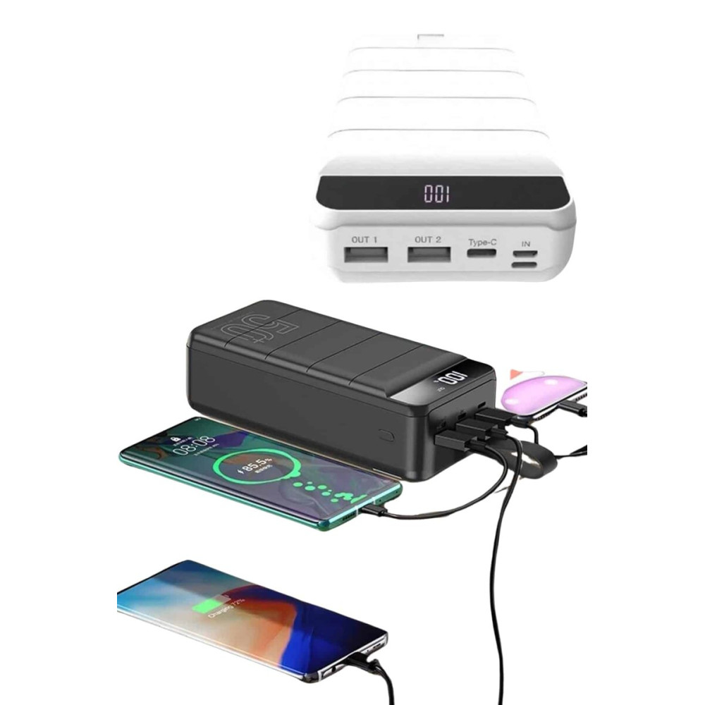 Hızlı Taşınabilir 50.000 Mah Powerbank Led Ekran Android ve İOS Uyumlu