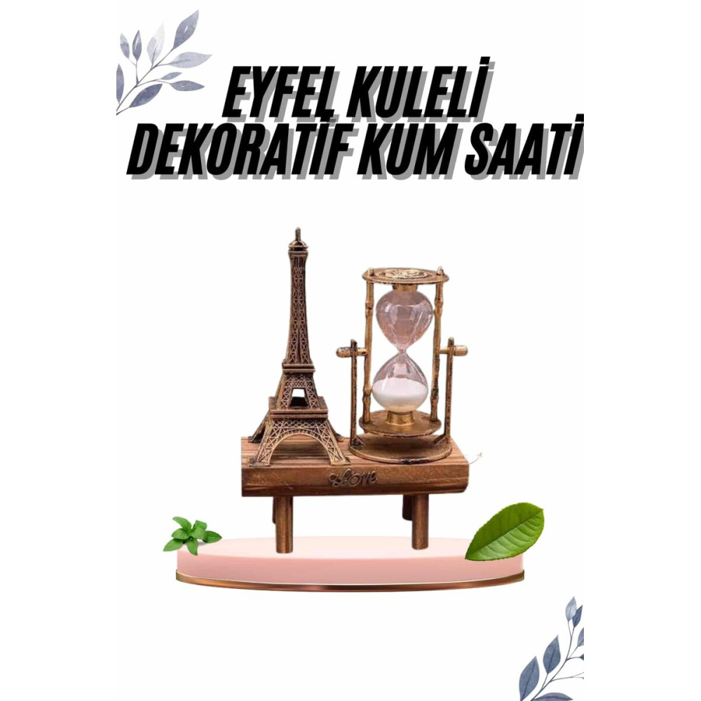 Paris Eyfel Kulesi Hediyelik Eyfel Retro Kum Saati Dekoratif Eşya