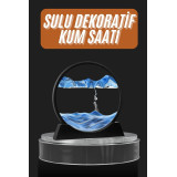 Dekoratif Sulu Kum Saati Ofis Masa Üstü Ev Yuvarlak Kum Saati